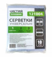 Чистый и Умный салфетки универсальные, вискозные, 10 шт., синие