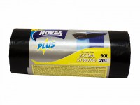 Novax Plus прочные пакеты для мусора, 70x94 см, 90 л, 20 шт.