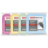 PRO service салфетки из микрофибры универсальные, 4 цвета, 3 шт.