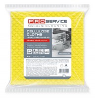PRO service целлюлозные салфетки для уборки, 18х18 см, 5 шт., желтые