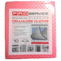 PRO service целлюлозные салфетки для уборки, красные, 18х20 см, 10 шт.