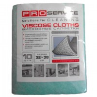 PRO service вискозные салфетки для уборки, зеленые, 32х38 см, 10 шт.
