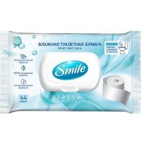 Smile влажная туалетная бумага Fresh Aroma, с клапаном, 44 шт.