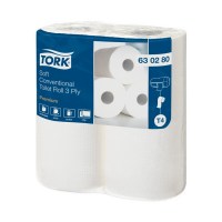 Tork туалетная бумага в стандартных рулонах, 4 рулона, 3 сл.